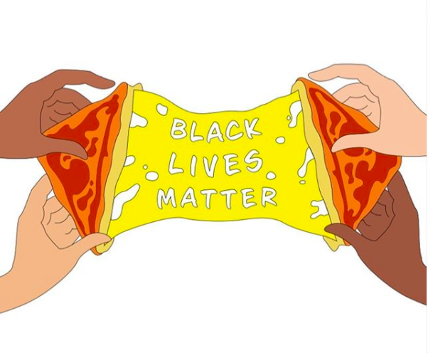 grilled cheese for BLM graphic